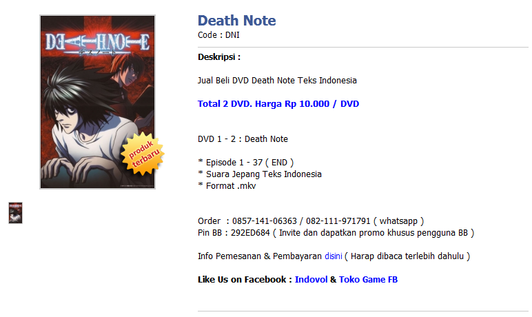 Jual DVD Anime Naruto,onepiece,bleach dan Voucher Game Online Terlengka