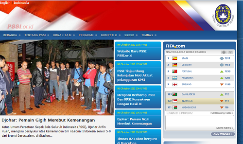 PSSI Resmi Luncurkan Website Baru (pssi.or.id)