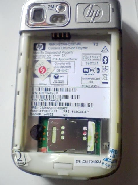 PDA HP Ipaq rw6828