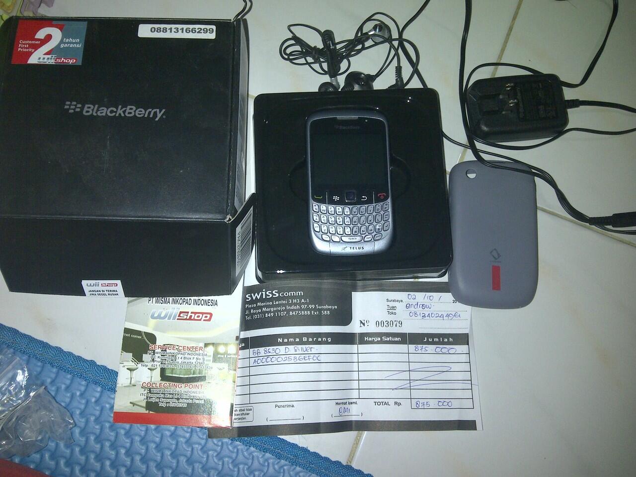 jual blackberry 8530 aries 99,2% mulus