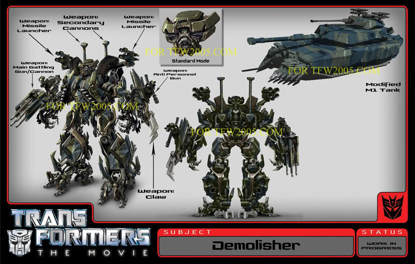 Brawl ; Decepticons yang punya senjata paling lengkap dan sangat tangguh.