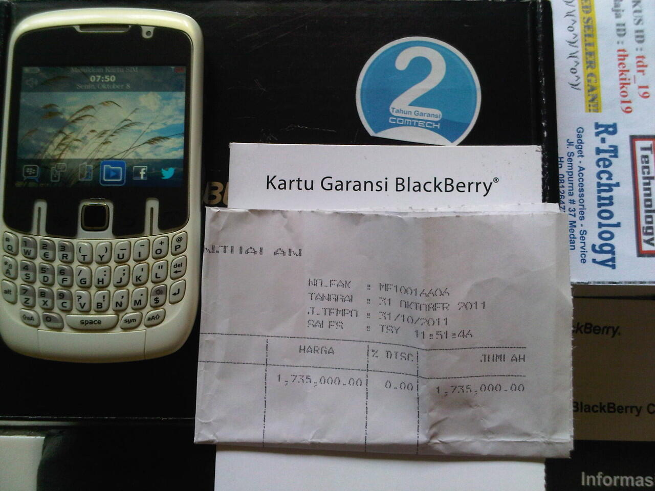 BB Gemini White Second Komplit