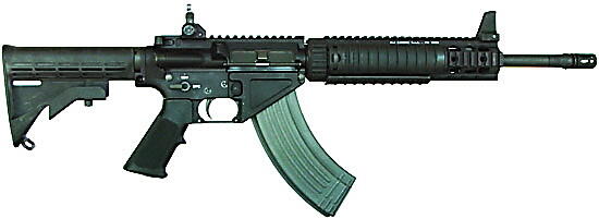 SR-47 : M4/M16/AR-15 dengan magazen AK-47 (two weapons function in one)