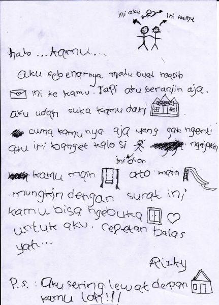 Surat cinta anak TK gan (pic)