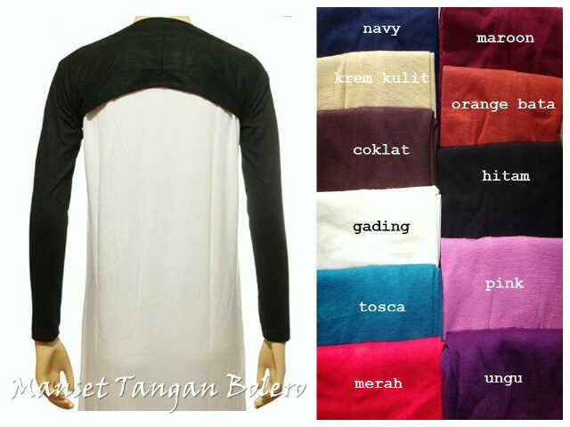 Manset tangan, manset gamis, manset bolero, kaos kaki