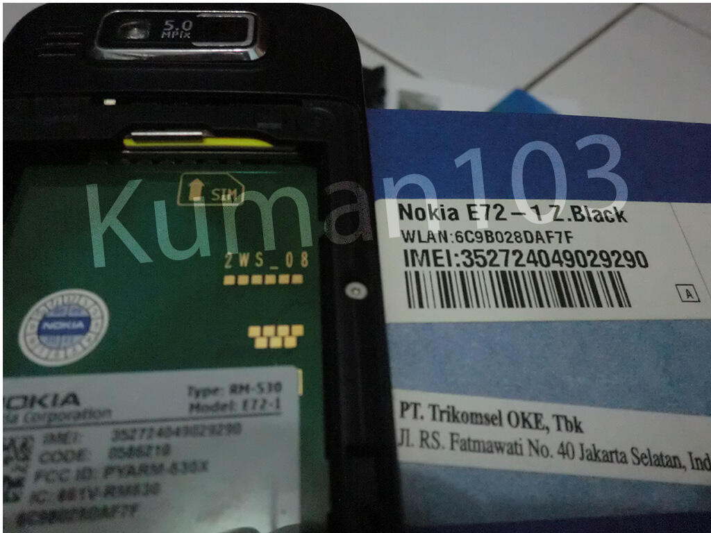 Nokia E72 Black (mulus, komplit, Ori, Gratis fee Rekber dan Ongkir Jabodetabek)