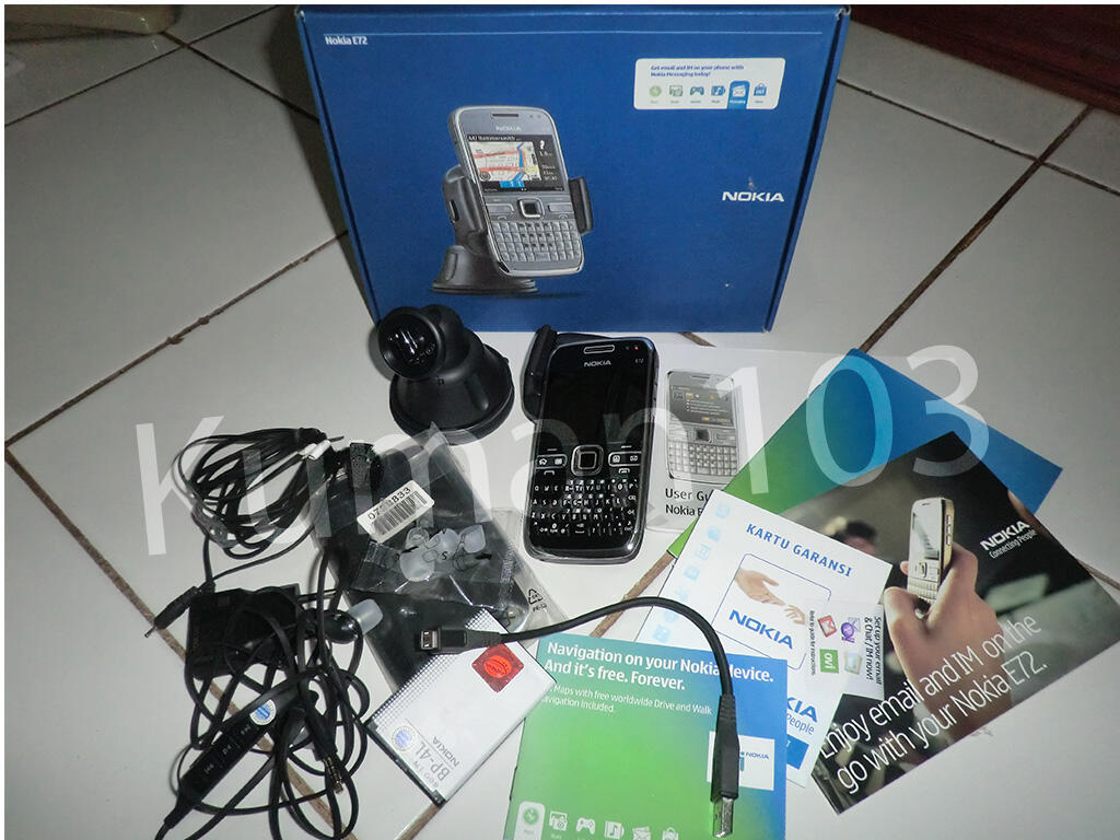 Nokia E72 Black (mulus, komplit, Ori, Gratis fee Rekber dan Ongkir Jabodetabek)