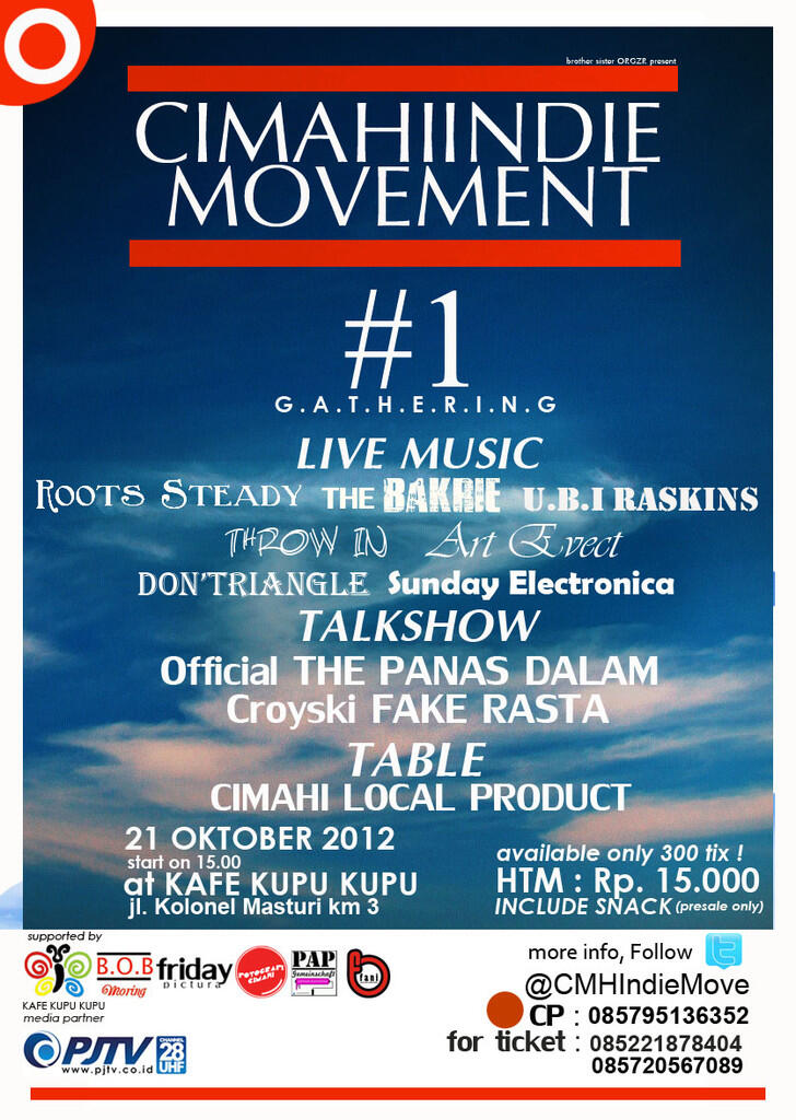 Punya informasi gigs, event music ... share disini !!