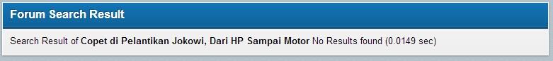 Copet di Pelantikan Jokowi, Dari HP Sampai Motor