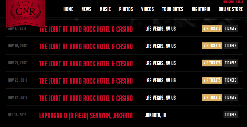 (HOT NEWS) GNR Live at Jakarta Dec' 15, 2012.....