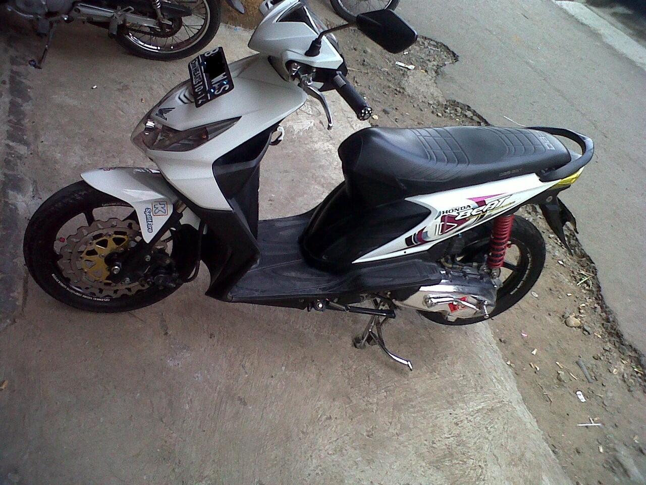 honda beat putih mulus murah siap pakai