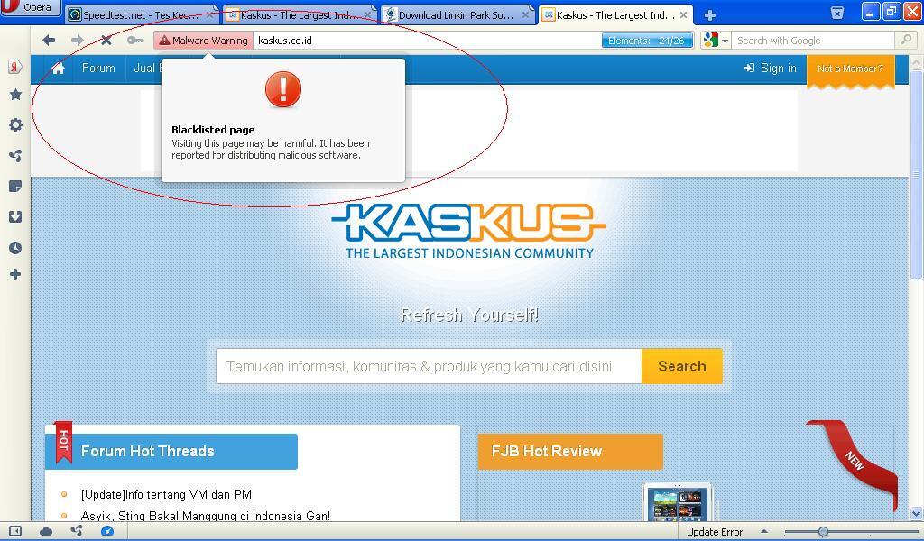 KASKUS - Malware Warning