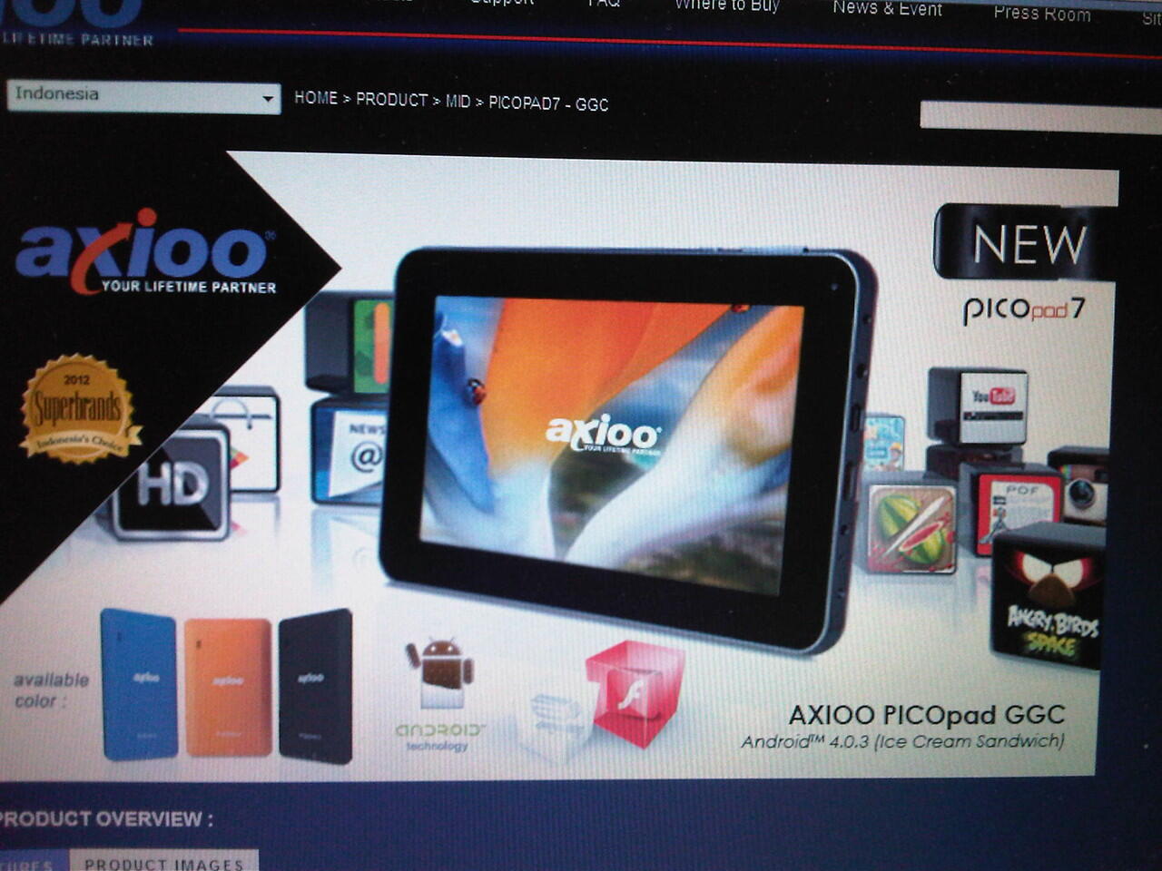 axioo picopad 7 ggc banyak gratisannya dan murah