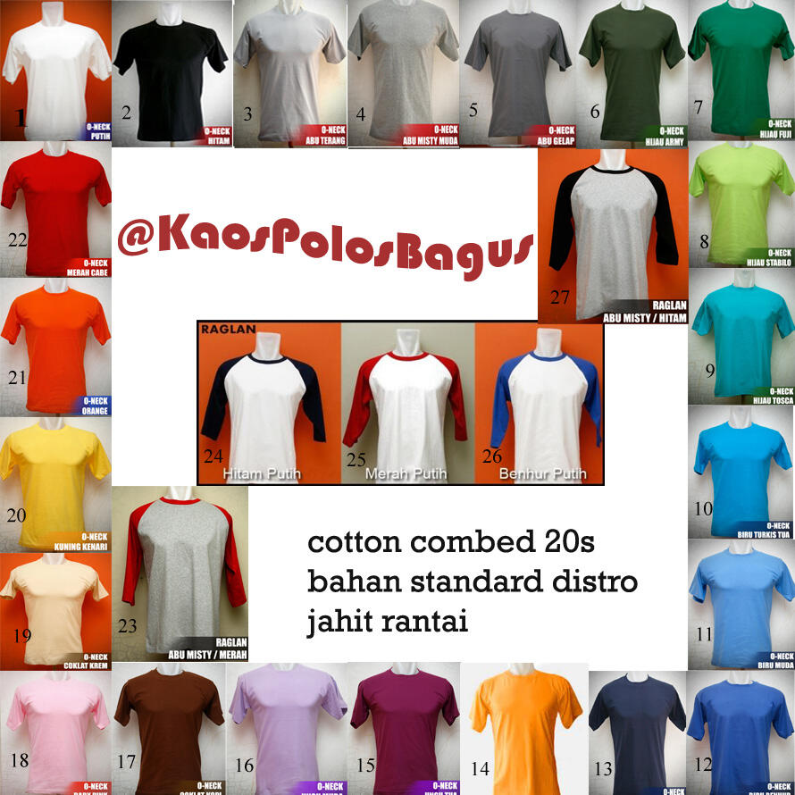 Kaos polos 20s , polo shirt polos lacoste, reglan polos 20s. Bisa satuan.paling murah