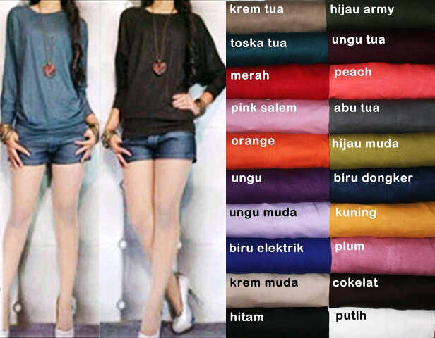 GROSIR KAOS POLOS WANITA (SPANDEX RAYON)