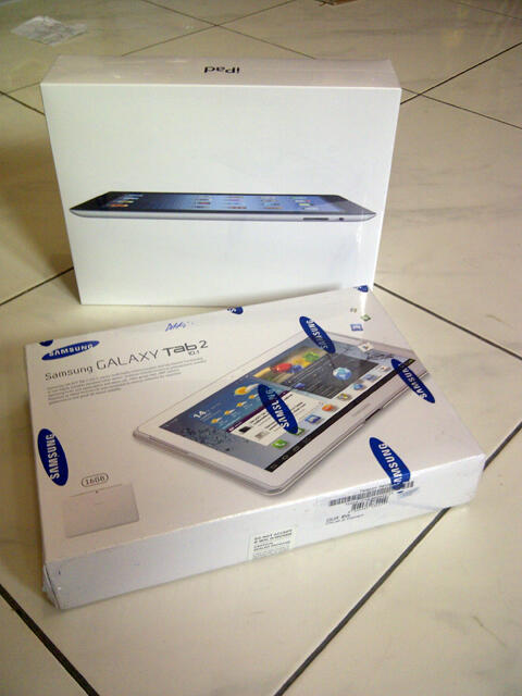 New Ipad 4G + wifi 64GB Black, Samsung Galaxy Tab 2 10.1 16GB white MURAH
