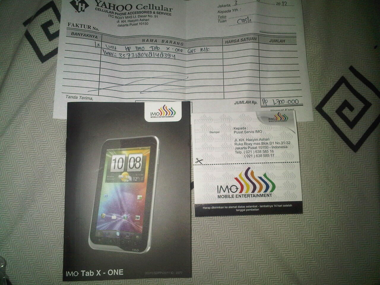 dijual IMO Tab X1 (second)