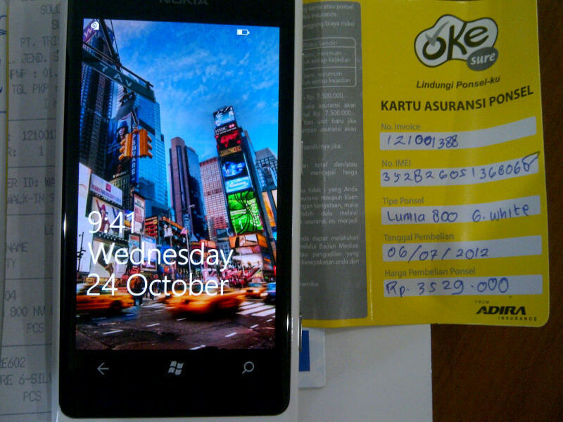 WTS : NOKIA LUMIA 800 - Windows Phone 7 ... 98 %