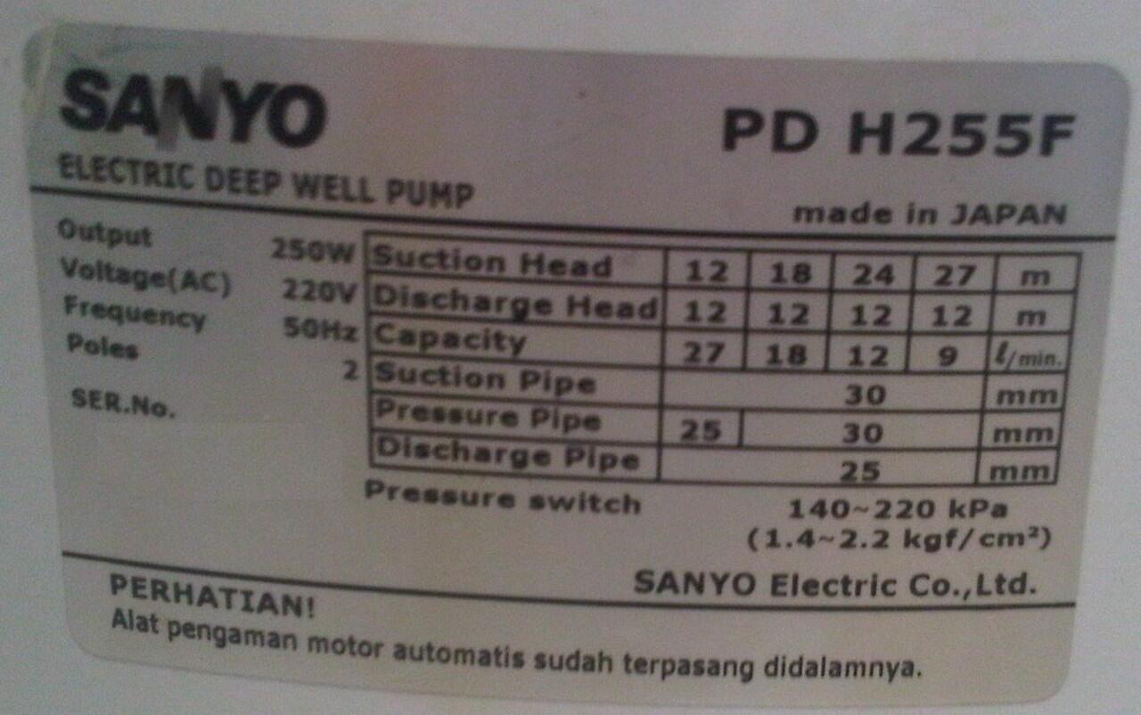 Pompa Air SANYO (JET PUMP)