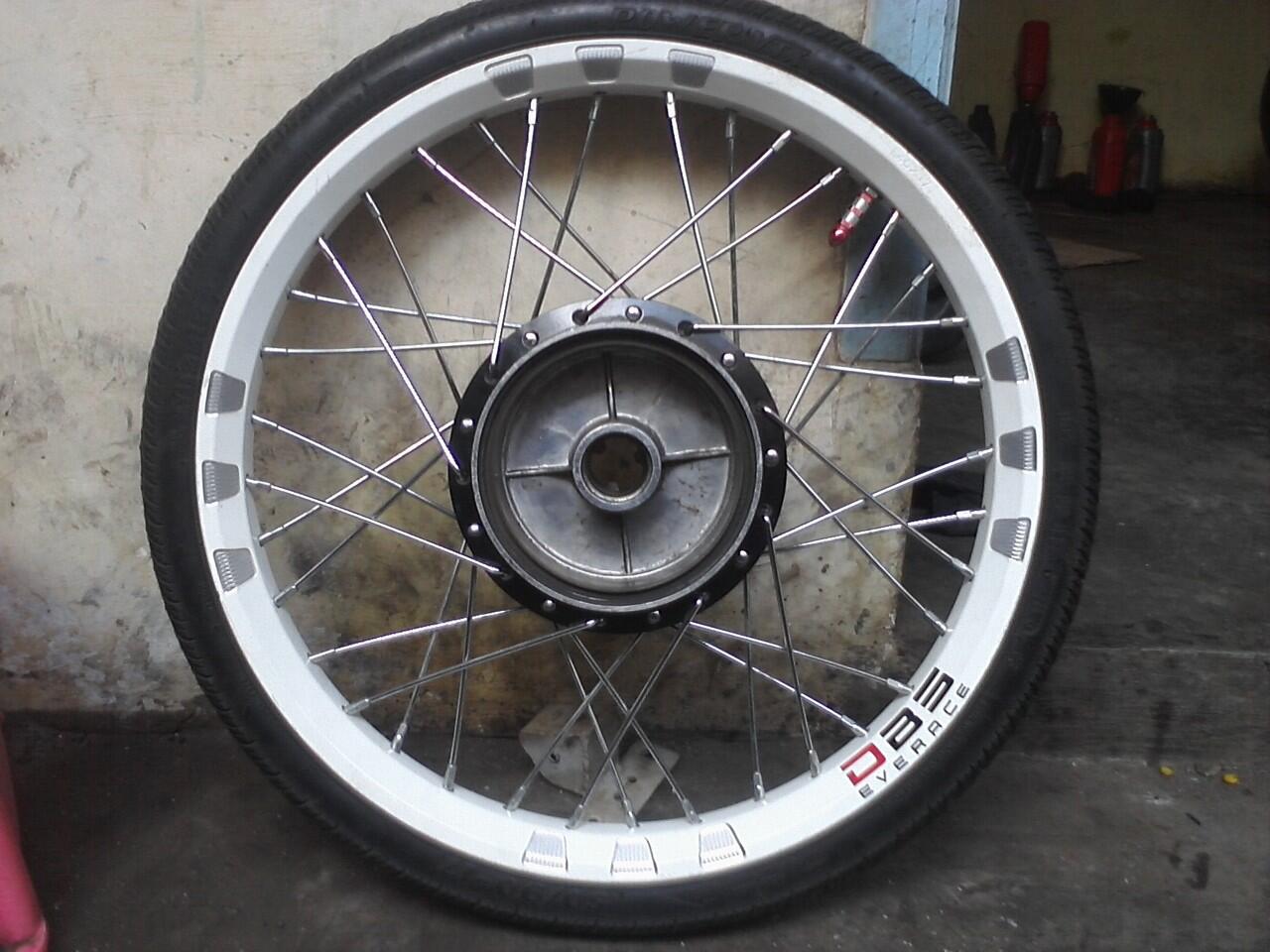 Velg DBS + Ban + tromol depan dan belakang yamaha + jari jari TDR