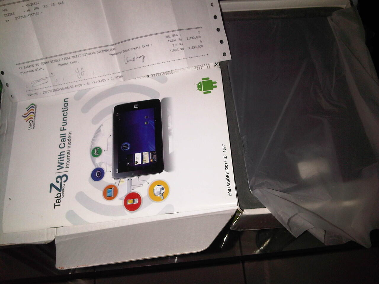 Tablet IMO Z3 bisa SMS & Telp Bandung
