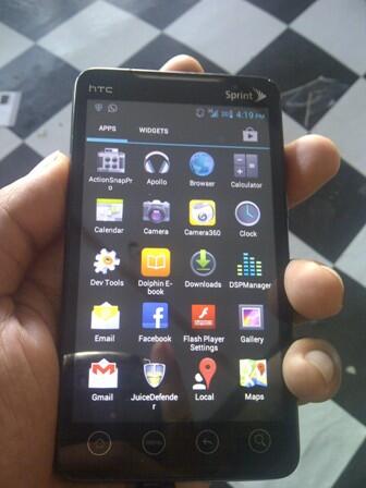 HTC EVO 4G BLACK SUDAH INJECT 1.45JT