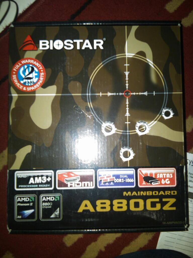 Motherboard Am3+ BIOSTAR A880GZ masih baruuu bangettt (salah beli)
