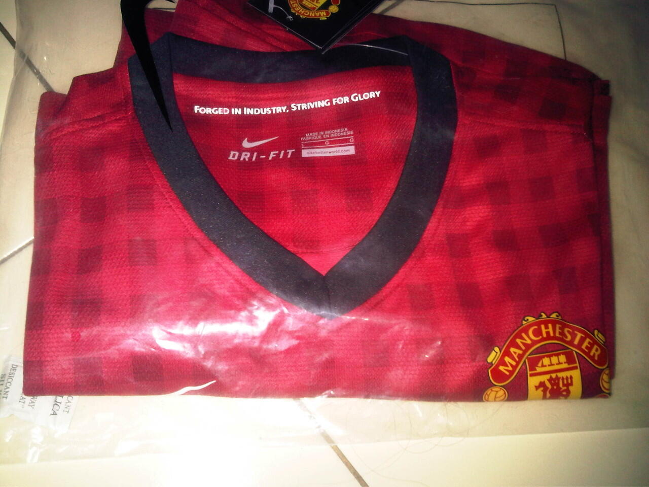 JUAL JERSEY MANCHESTER UNITED HOME 12/13 PLAYER ISSUE GRADE KW ORI