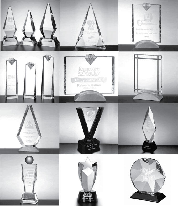 Crystal Award - Trophy - Plakat - Souvenir dari Crystal