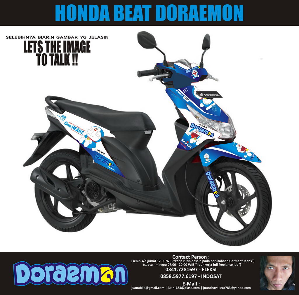 Download Kumpulan 95 Modifikasi Honda Beat Doraemon Terupdate
