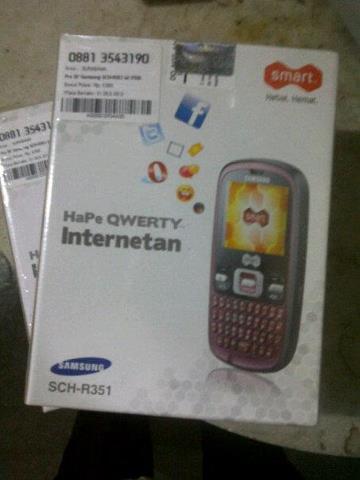 samsung pinger SCH R351 BNIB Bonus pulsa 20k cuma 250rb (Jombang)