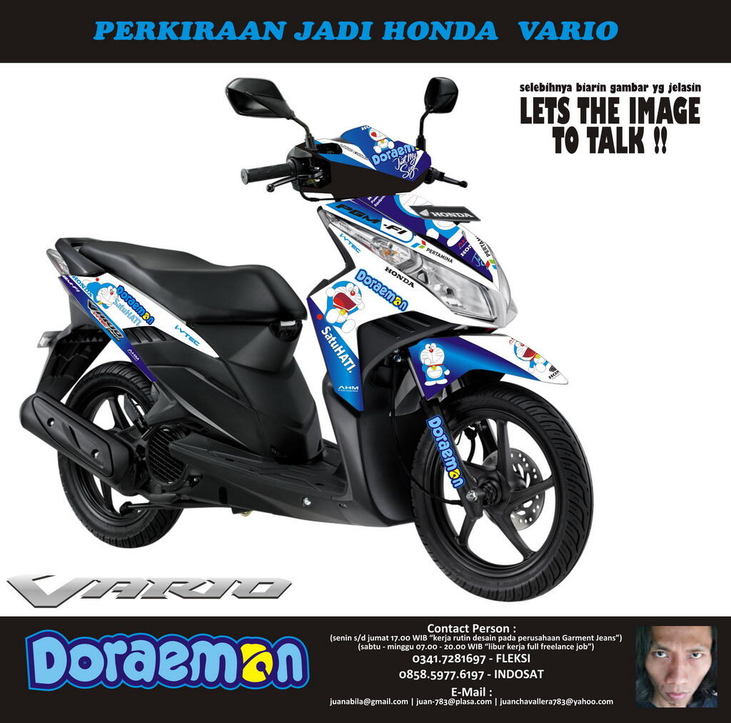 63 Modifikasi Motor Gambar Doraemon Terbaru Gedheg Motor