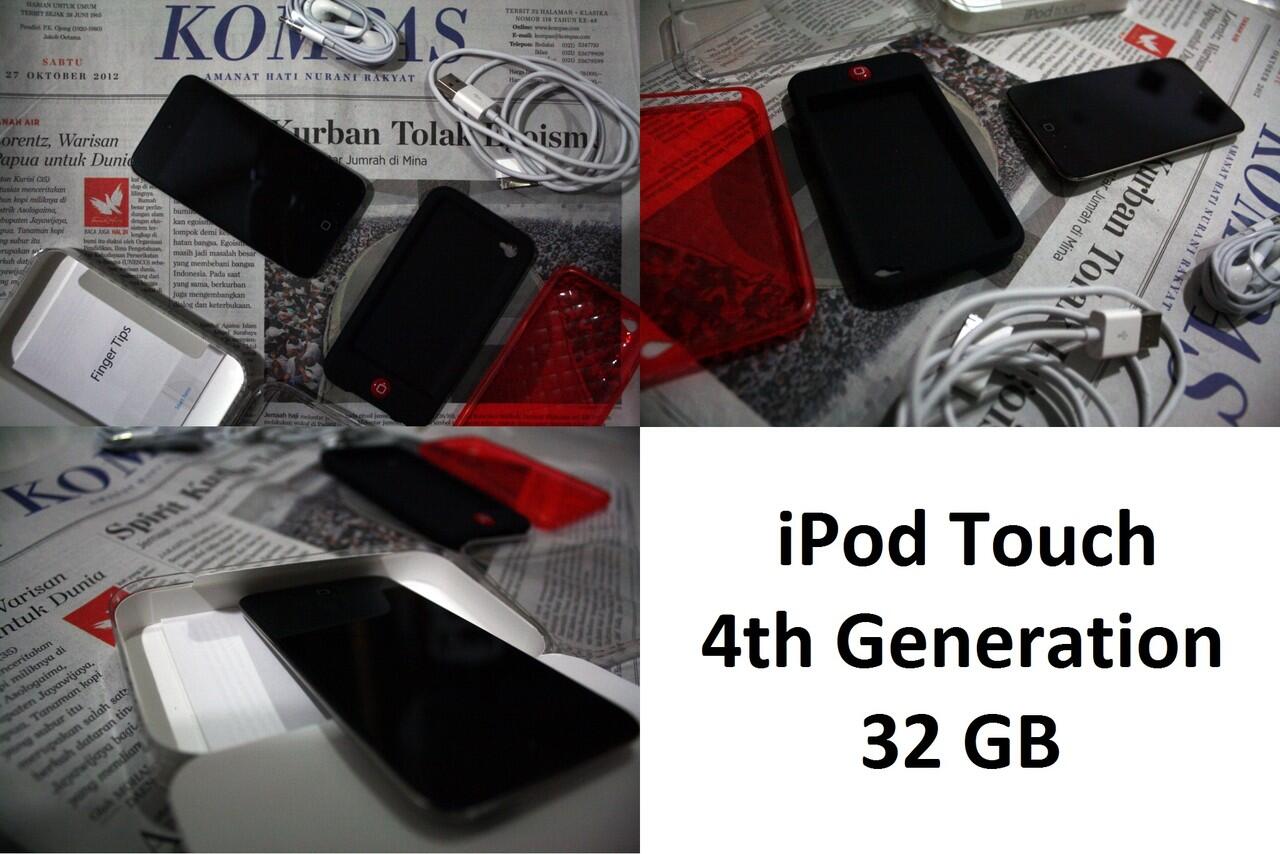 JUAL iPOD TOUCH 4th GENERATION 32 GB BLACK 2nd plus2