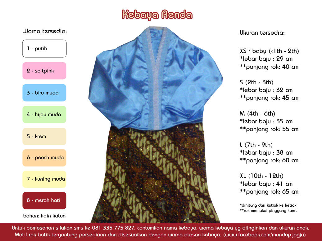 Terjual Kebaya Anak  KASKUS