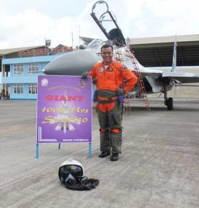 Letkol Pnb Untung Capai 1000 Jam Terbang Dengan Sukhoi