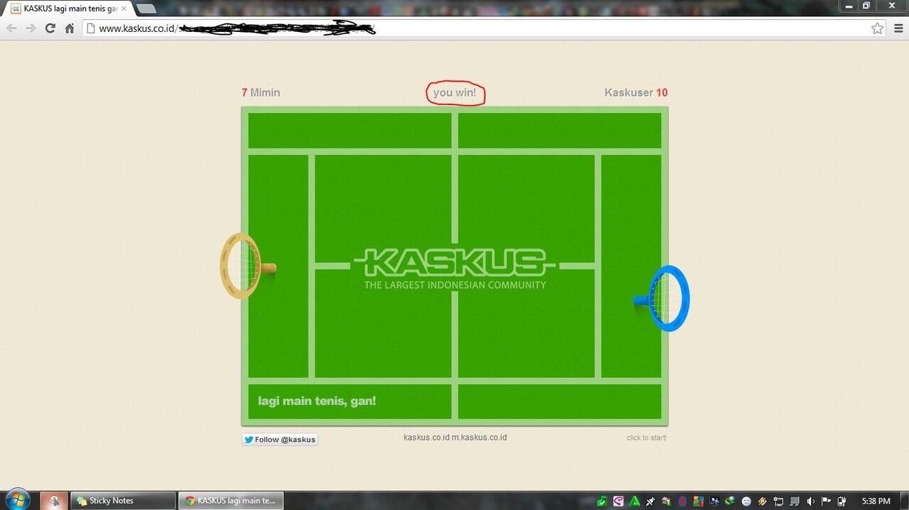 Mimin Ngajak Ane Maen Tenis...Dan Ane Menang 