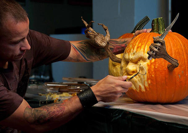 Patung Super Gokil Labu Jack O'Lanterns Halloween 