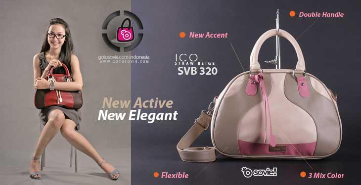Tas Wanita buat Kerja / Kuliah warna pink dan beige