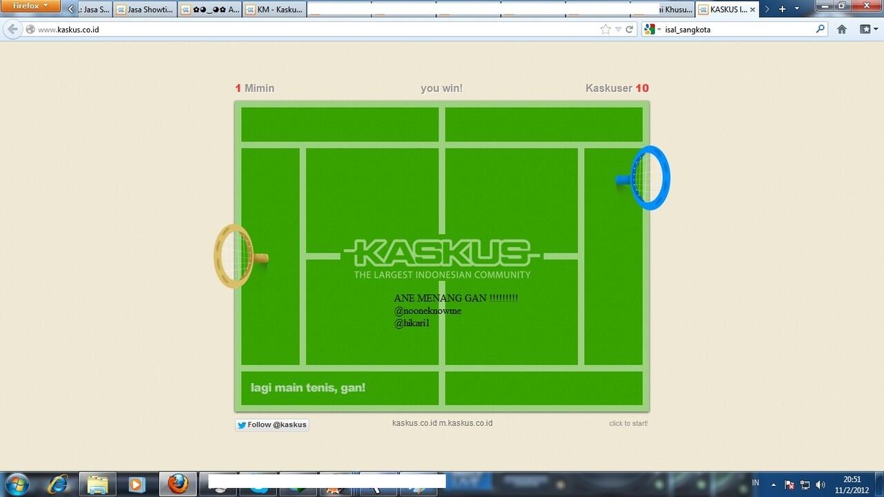 gan ane menang maintenis lawan mimin !!!!
