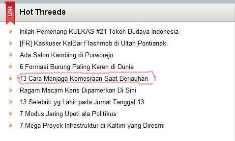 Misteri Hilangnya Hot Threads Calon Juara Dalam Kompetisi Serba 13