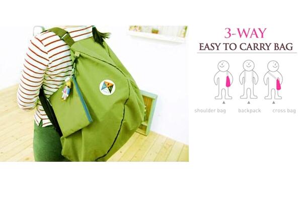 Korean 3 Ways Foldable Bag