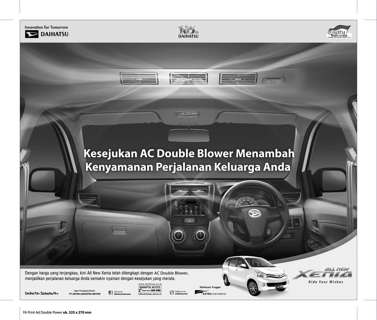 Promo Daihatsu ALL NEW Xenia Double Blower AUTOMATIC SERIES