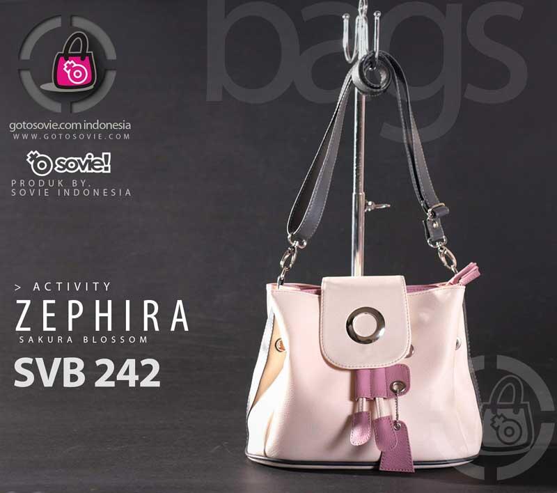 Tas Wanita buat Kuliah Jalan warna pink dan putih bisa slempang atau ransel
