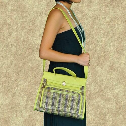 Tas Hermes Wicker Yellow Bag