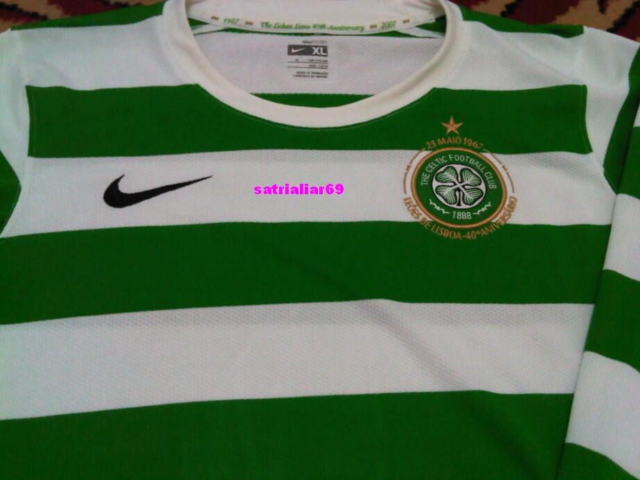2nd Jersey Original Glasgow Celtic Home 07/08 40th Anniversary Sponsorless