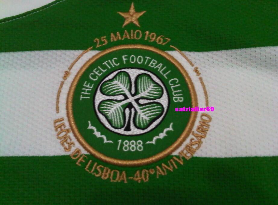 2nd Jersey Original Glasgow Celtic Home 07/08 40th Anniversary Sponsorless
