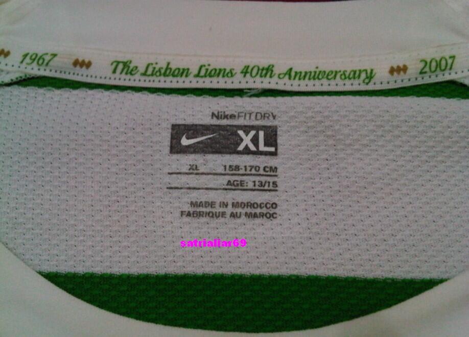 2nd Jersey Original Glasgow Celtic Home 07/08 40th Anniversary Sponsorless
