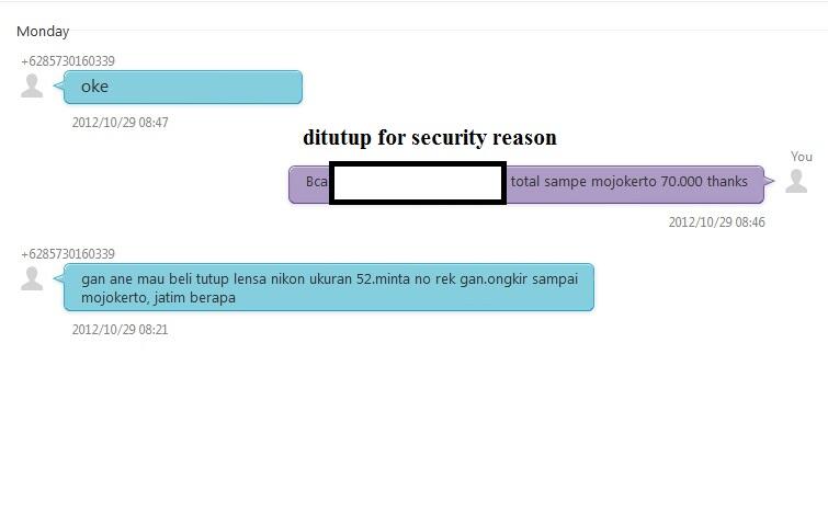 kenapa buyer habis mendapat jawaban rekening langsung ngilang