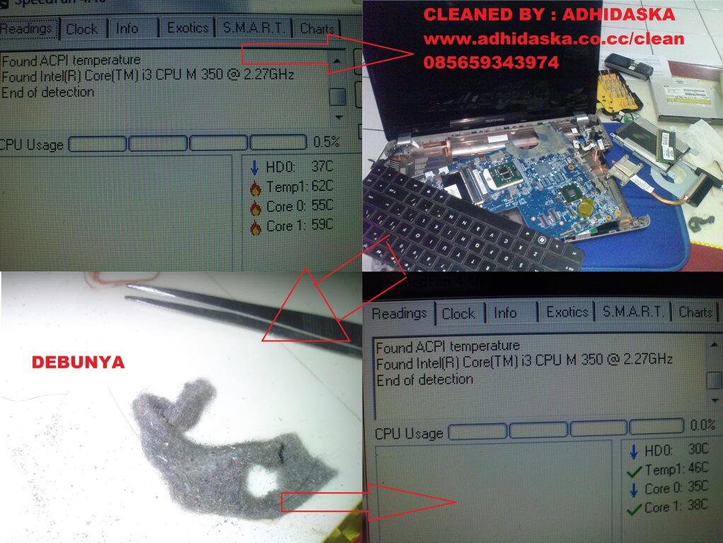foto dan testimoni cleaning laptop by adhidaska