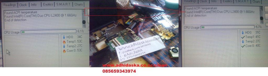 foto dan testimoni cleaning laptop by adhidaska